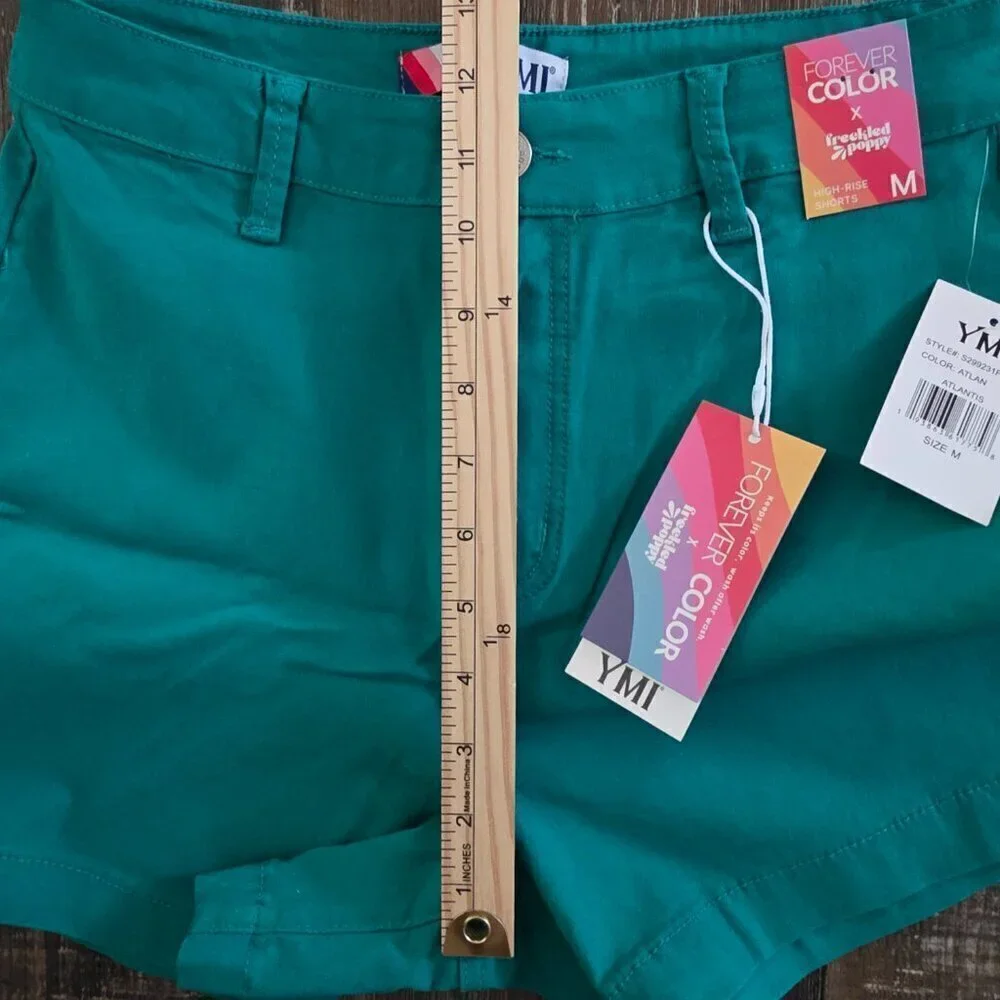YMI Forever Color Woman's Shorts Atlantis (green) NWT Medium